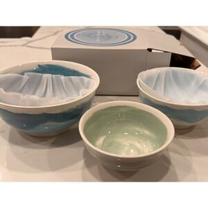 Pepper + Vetiver Set of 3 Nesting Bowls Salad Cereal Dessert Erin Wolf Design